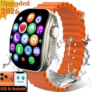 W&O Smart Watch with 2.02" Dial Wireless Calling Dialing 100+ Sport Modes Fitness Tracker with Various APP Reminders Call Message Reminder Touch Screen Compatible with iPhone Android Wearable Smart Bracelet Digital Wristwatch Fall Gift