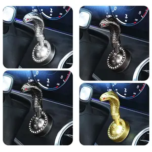 Car Dashboard Decoration Alloy Key Start Cover Snake Head Design Engine Ignition Starter Rod Car Interior Accessories Multiple Models Four Colors Available