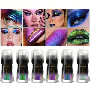 Chameleon Liquid Eye Shadow Pearl Light Exploding Monochrome Metal Eye Shadow Liquid Glittering Eye Shadow, High Light Eye Shadow Pen Pearl Light Fine Glitter Jelly Eye Shadow Stick, Multi Chrome Eyeshadow, Shimmer Eyeshadow Stick, Multichrome Eyeshadow