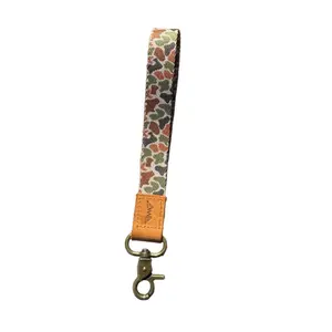 Duck Camo Lanyard with Durable Metal Clip and Soft Fabric for Easy Attachment to Bags and Keychains