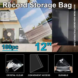 12 Inch Record Jacket Protective Film, Record Storage Bag, Complete Vinyl Protection