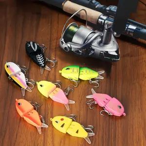 7-PCS swim bait slow sinking swim bait with double hooks mini multi-jointed bass fishing bait hard body bass glider fishing equipment