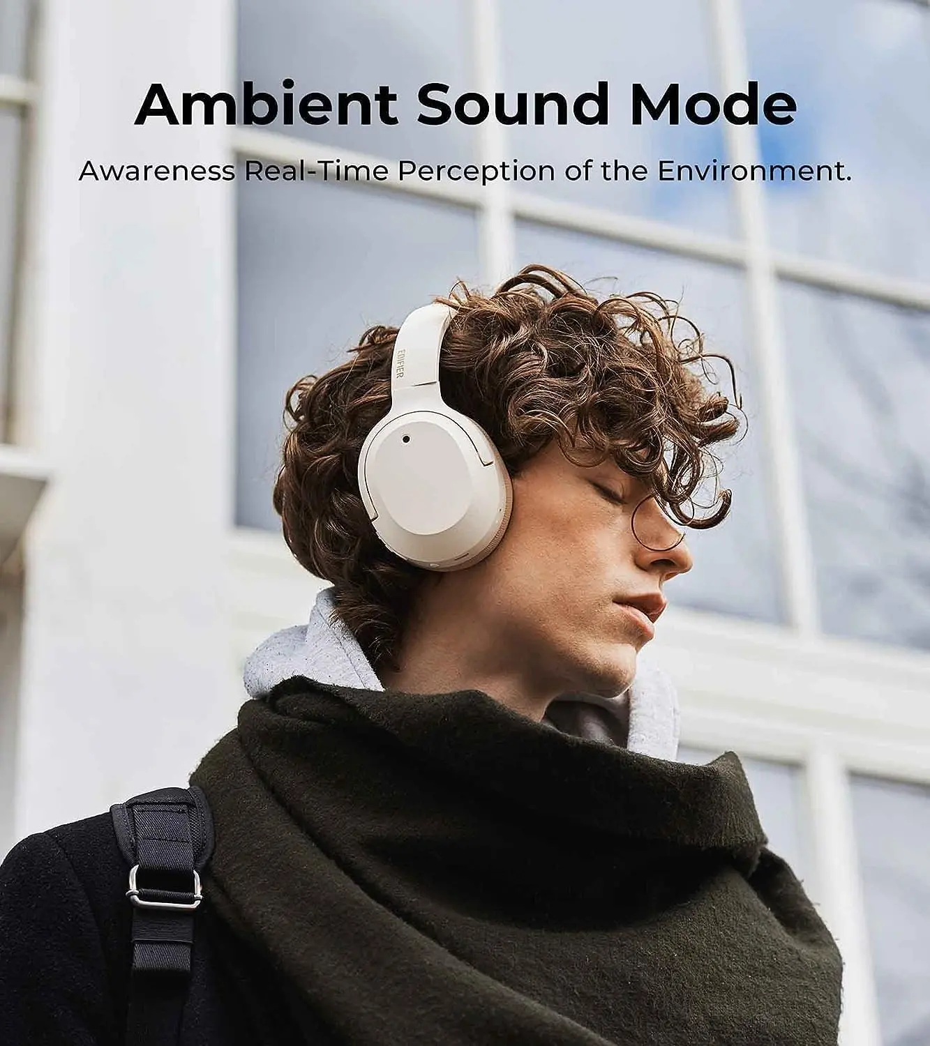 Xmas Gift Edifier Wireless Headphones, W820NB Plus ANC Over-Ear Headphones, Noise Cancelling Headphones,LDAC Codec Hi-Res Audio Wireless & Wired - Fast Charge ,49H Playtime ,Over Ear Headset