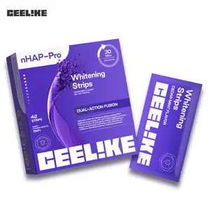 CEELIKE  Purple Teeth Whitening Strips  With Free Cheek Retractor - 7/21 Whitening Sessions -Nano-Hydroxyapatite Safe for Enamel - Non Sensitive Teeth Whitening - Peroxide-Free
