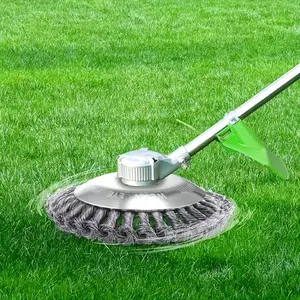 Lawn Mower Steel Wheel Garden Weed Brush, Lawn Mower Head, 6-inch Weed Brush, suitable for garden lawn power tool accessories, does not include the handle, does not include the rotating weed brush, wire wheel weed trimmer head, Grass Trimmer Accessories