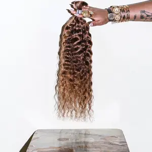 Our Water Wave 22” Premium Human Braiding Hair in Color 4A