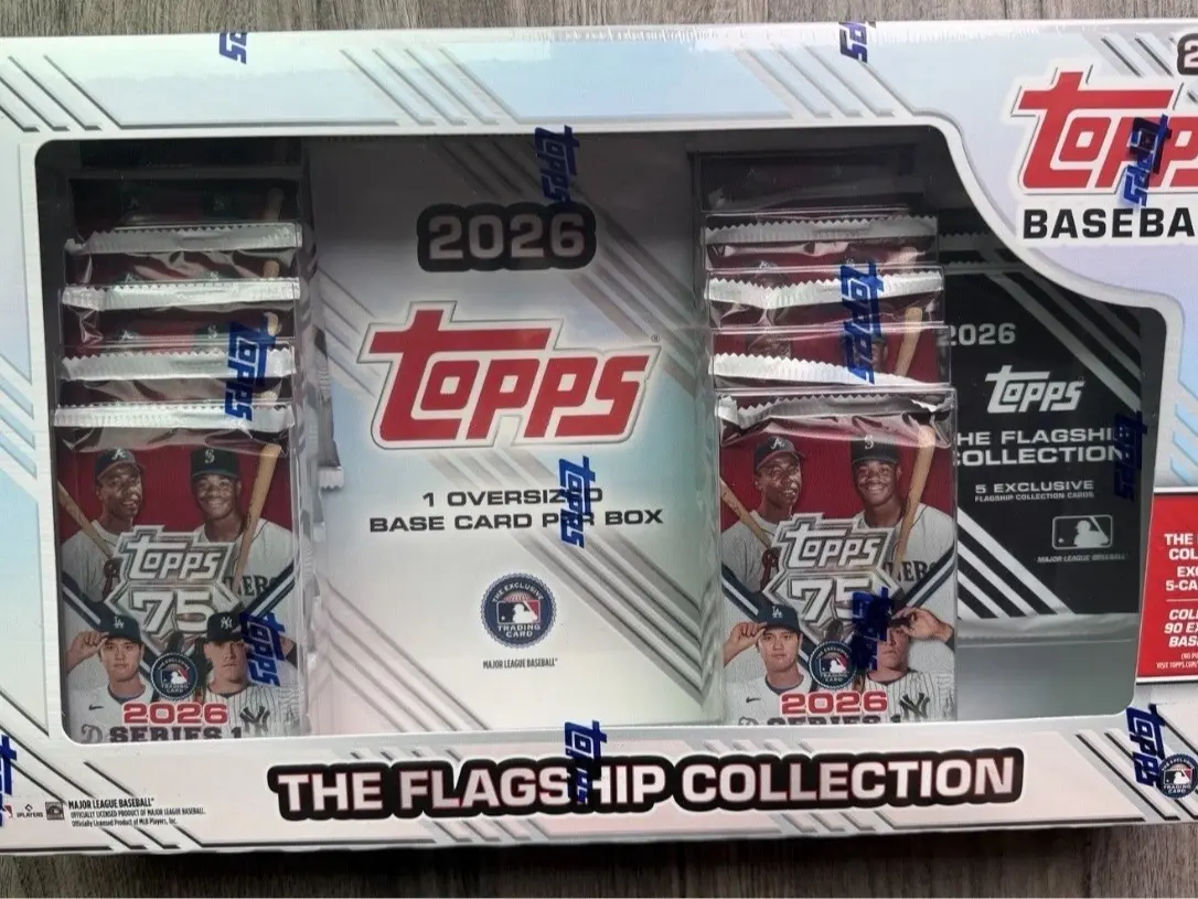 2026 Topps Flagship Collection MLB Baseball - 15 Packs & 1 Oversized Card