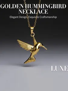 Women's Hummingbird Clavicle Necklace, Lightweight Luxury Pendant, Exquisite Jewelry Gift, Perfect Gift for Girlfriend, All-Season Accessory