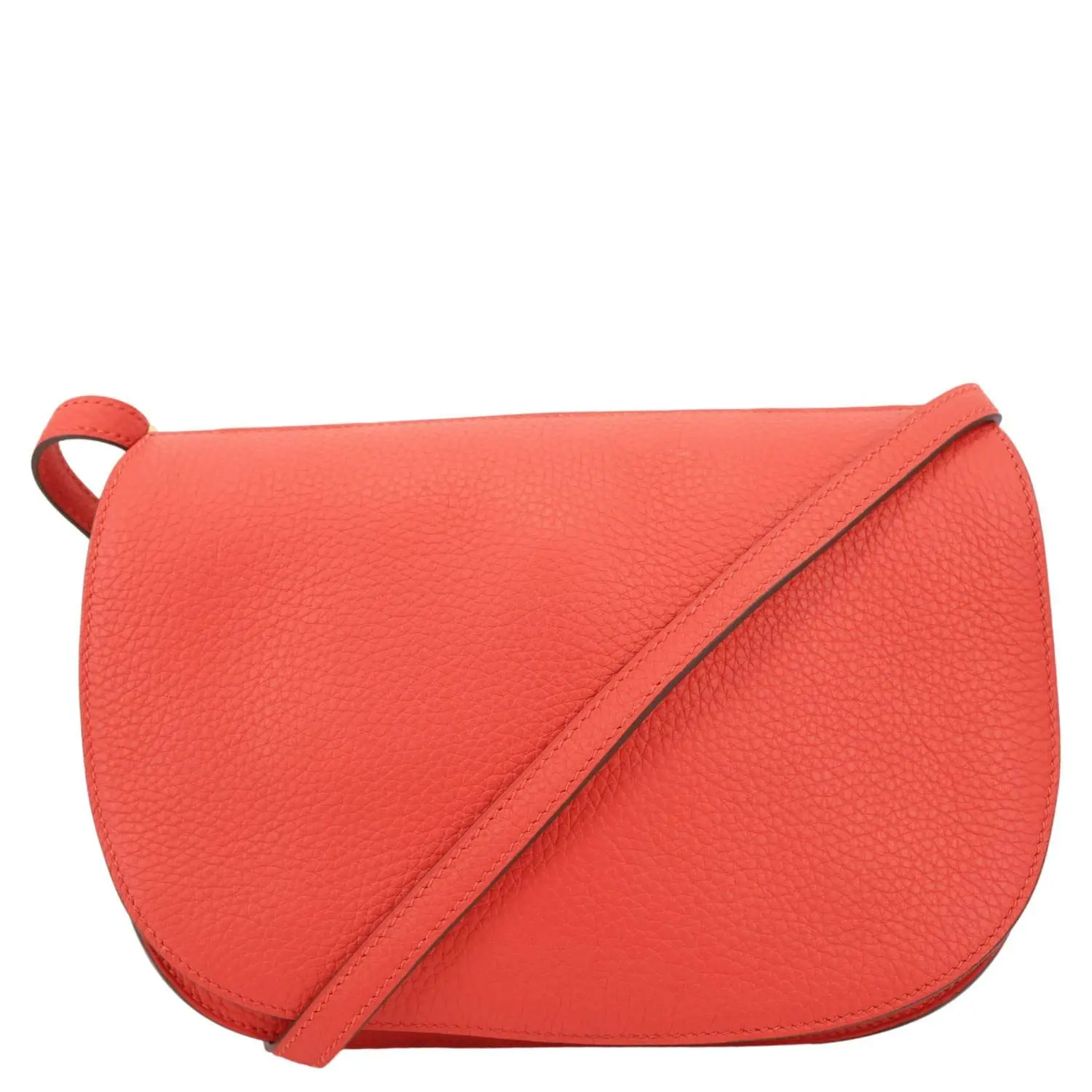 Pre-owned HERMÈS Leather Shoulder Bags Hermes Saut Clemence Shoulder Bag Red