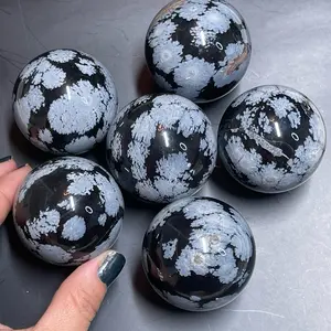 Snowflake Obsidian Sphere