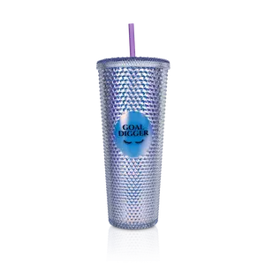 Studded Iridescent Goal Digger Tumbler (FINAL SALE)