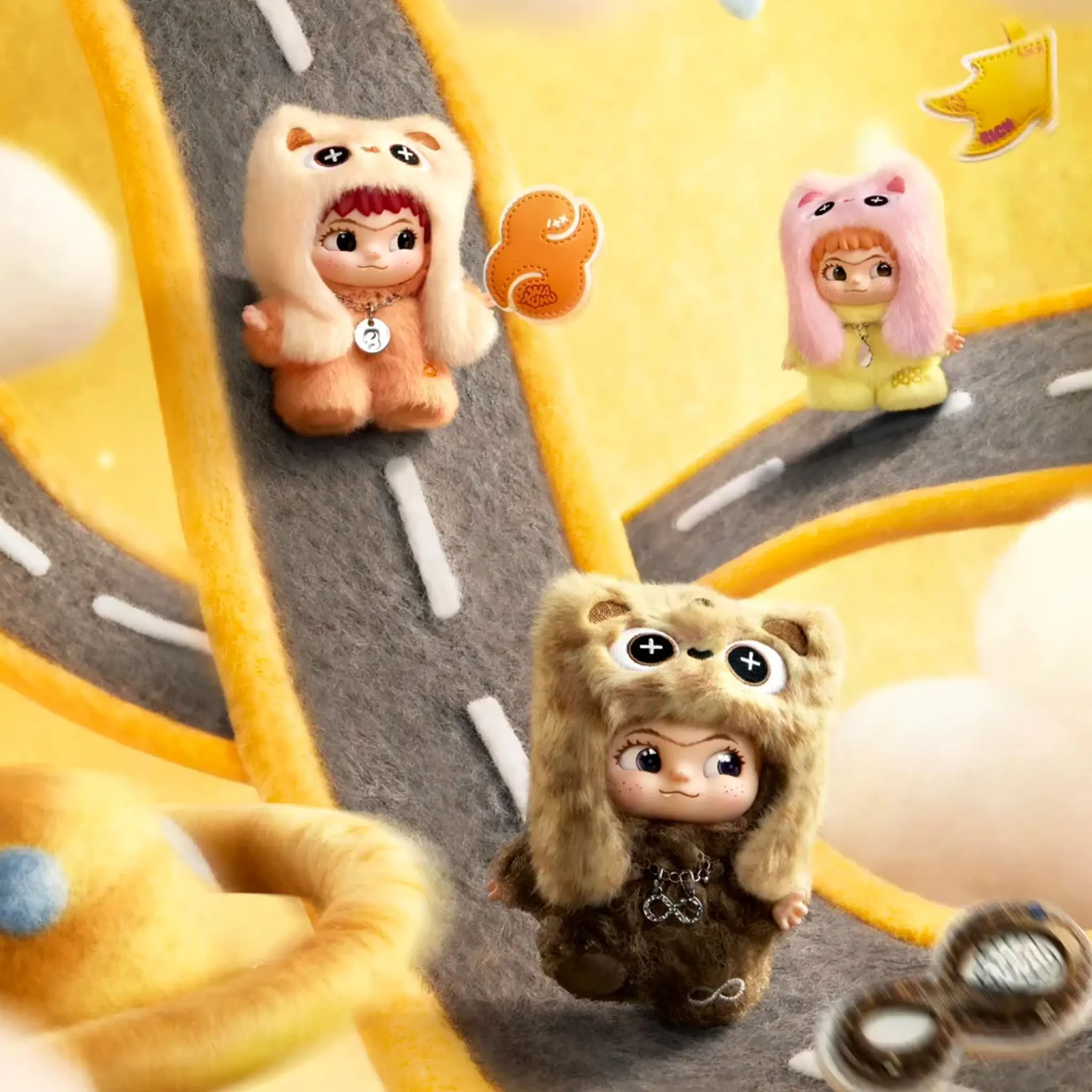 [TTM] WAKUKU On A Roll Cute Stuffed Toy Blind Box, Blind Bag, Sealed Hobby Box for Collecting, Random Surprise Set