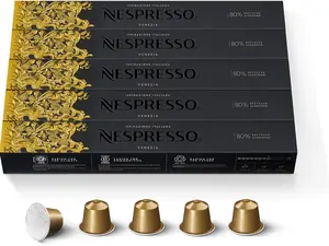Nespresso Capsules Original Line, Ispirazione Venezia, Medium Roast Coffee Pods, 50-Count Espresso Coffee Pods Milk Beverage