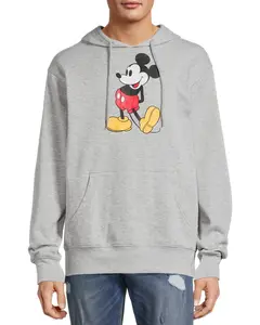 Mickey Mouse Mens Hoodie Classic Pose Graphic Print Pullover