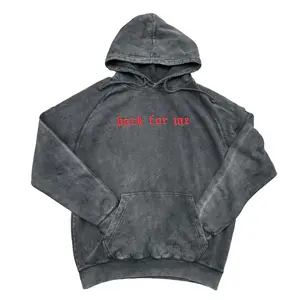 Embroidered Bark For Me Vintage Embroidered Hoodie, Gamer Sweatshirt, Gift for Him, Alt Fashion, Streetwear Casual Pullover Sweatshirts Embroidery Everyday Unisex