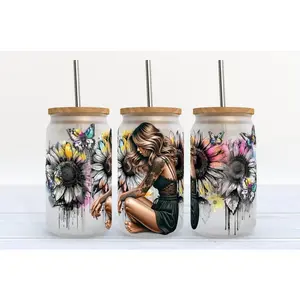 Just Breathe Sunflowers - UVDTF Wrap for cups/hard surfaces sticker