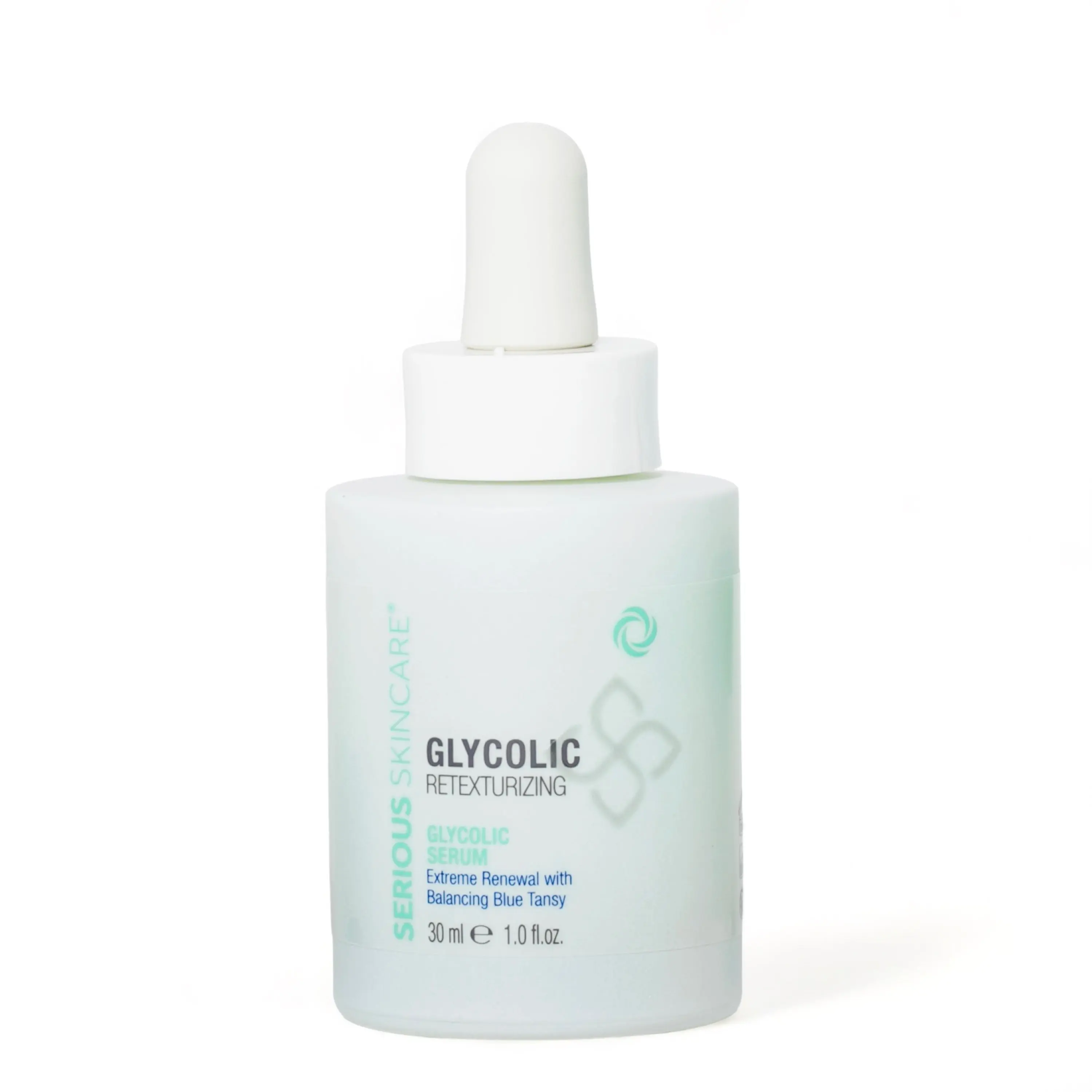 Serious Skincare Glycolic Serum with Blue Tansy – AHA Skin Resurfacer for Wrinkles, Pores, and Texture – 1 oz Retexturizing Daily