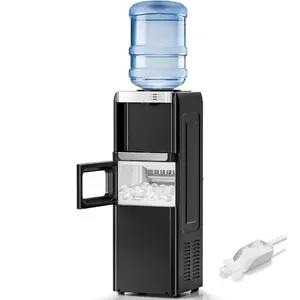 Kismile Water Dispenser with Ice Maker Function Top Loading Hot Cold Cooler for 5 Gallon Bottle Includes Child Safety Lock Energy Saving Design for Home Office Garage