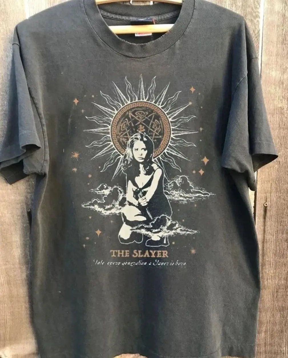 Buffy The Vampire Slayer Horror Graphic T Shirt Charcoal S-5XL J