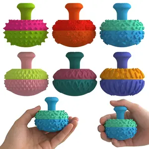 NeslGenc 6pcs Thumb Rocker Fidget Toys, Stress Sensory Finger Massager for Kids & Adults | Textured Desk Gadgets for Focus & Calm | Quiet Office Toy | Festival Stocking Stuffers Gifts for Women Men Teen