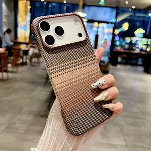 Premium Carbon Fiber Texture Phone Case for iPhone 17/16/15/14/13/12 Pro Max & More, Wireless Charging Compatible, Shockproof Design, Shockproof Phone Cover