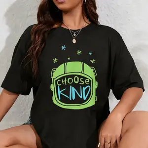 100% Cotton Choose Kind space helmet, wonder book inspired,anti bullying T-Shirt