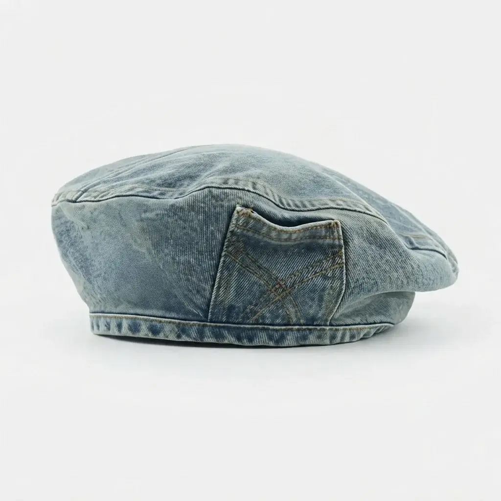 Vintage Washed Blue Beret