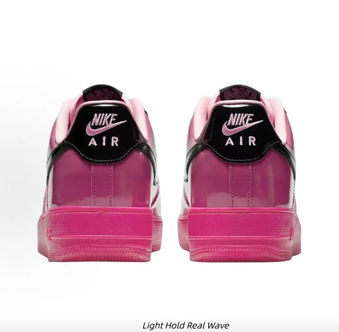 Vibrant Bright Pink Gradient Low Top Trainers Durable Pink Outsole Stylish Lace-Up Design Casual Walking Sneakers