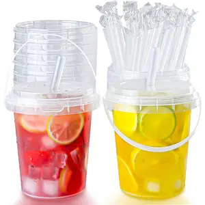 15 Sets /30 Sets 34 oz Plastic Cups with Lid and Straw for Iced Coffee Smoothie Milkshake Cold Hot Drinks Sturdy Food Safe Reusable Clear Party Cups for Pool Beach Party   straw   cup Disposable Products Disposable Tableware cups