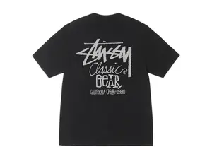 Stussy Classic Gear Pigment Dyed Tee Black (men) by StockX