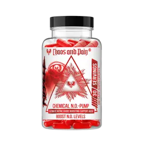 Chaos and Pain Chemical N.O. PUMP Nitric Oxide Booster Capsules with HydroPrime™ & S7™ for Enhanced Blood Flow and Muscle Pumps