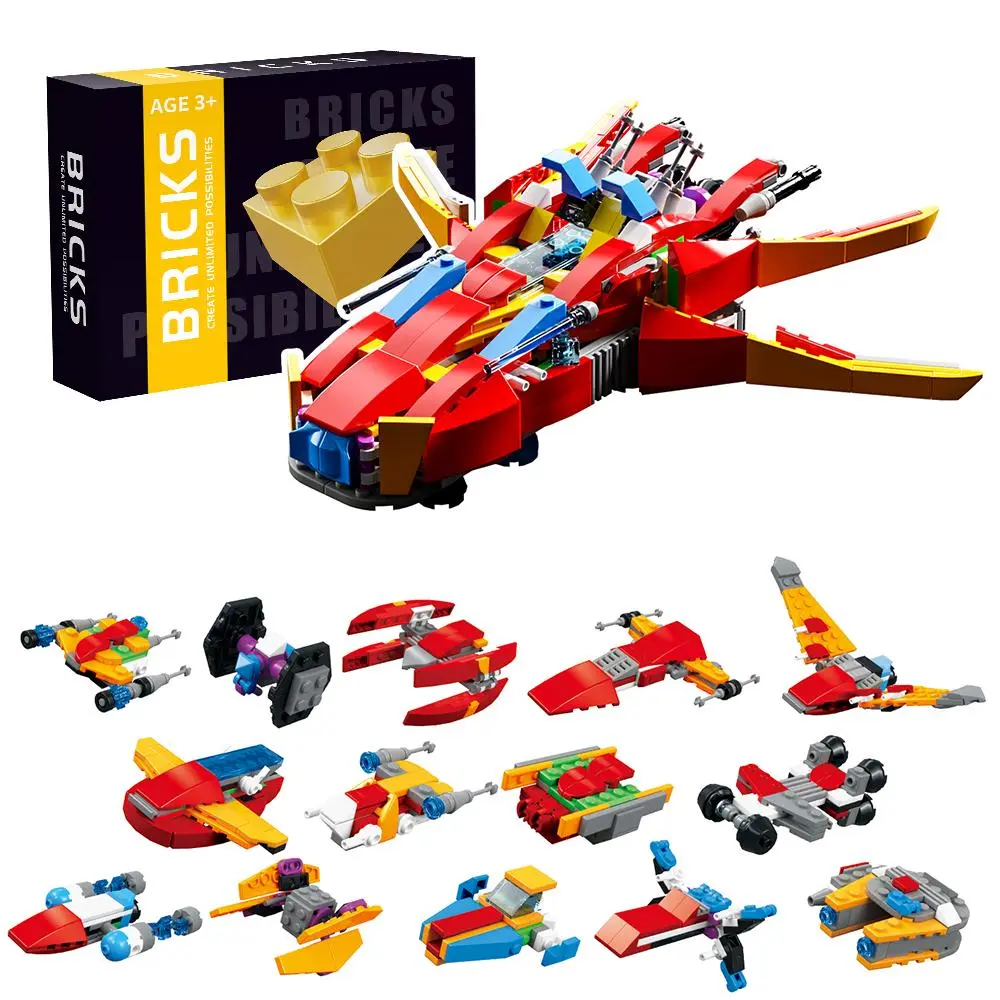 519pcs Architecture Space Battle Boy Set Mini Building Blocks Toy, Space Exploration Model 14 in 1 Toy Gift