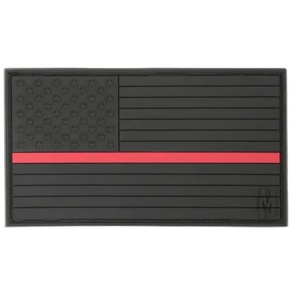 Maxpedition USA Flag Patch- Large - Firefighter Thin Red Line