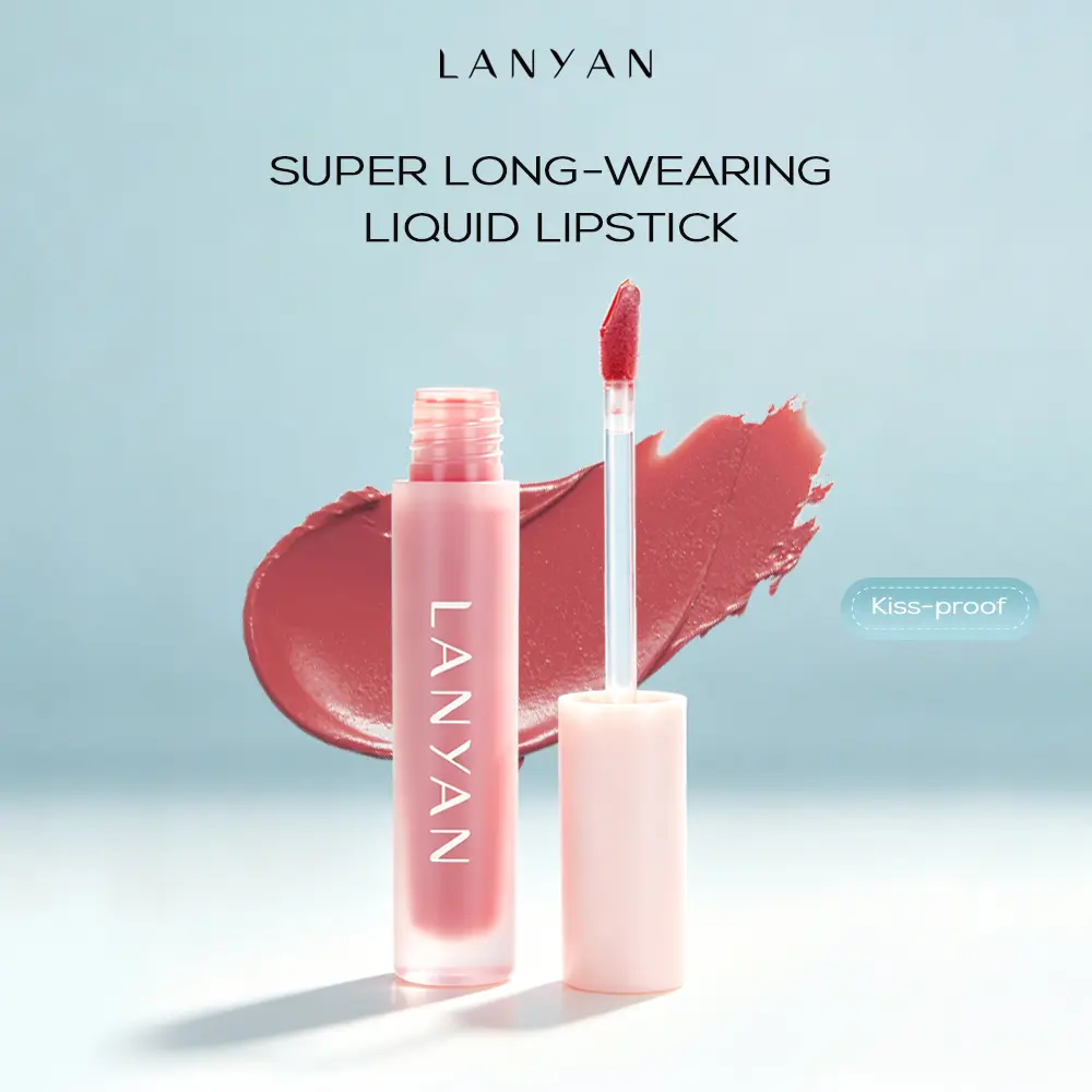 LANYAN Super Stay Matte Ink Lipstick, Long-Lasting & Flawless Velvet Matte Lip Tint, Versatile 2-in-1 Cheek Stain Makeup, Smooth, Airbrushed