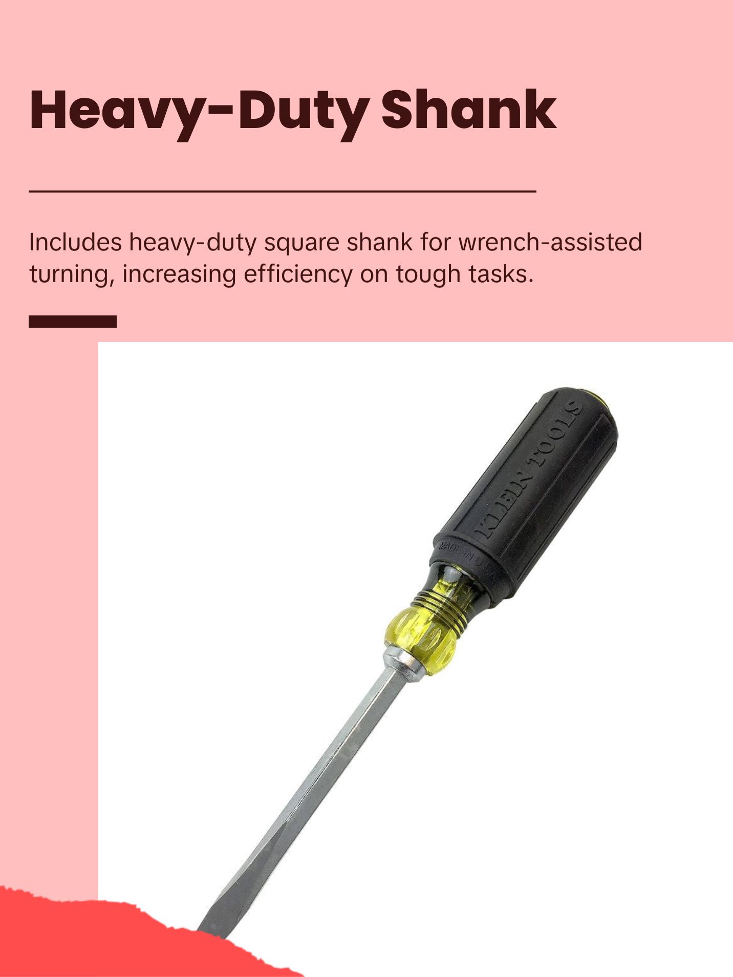 Klein Tools 85442 Screwdriver Set, 1/4 Keystone and #2 Phillips Precision Machined Tips, Cushion-Grip Handles, 4-Inch Shank, 2-Piece