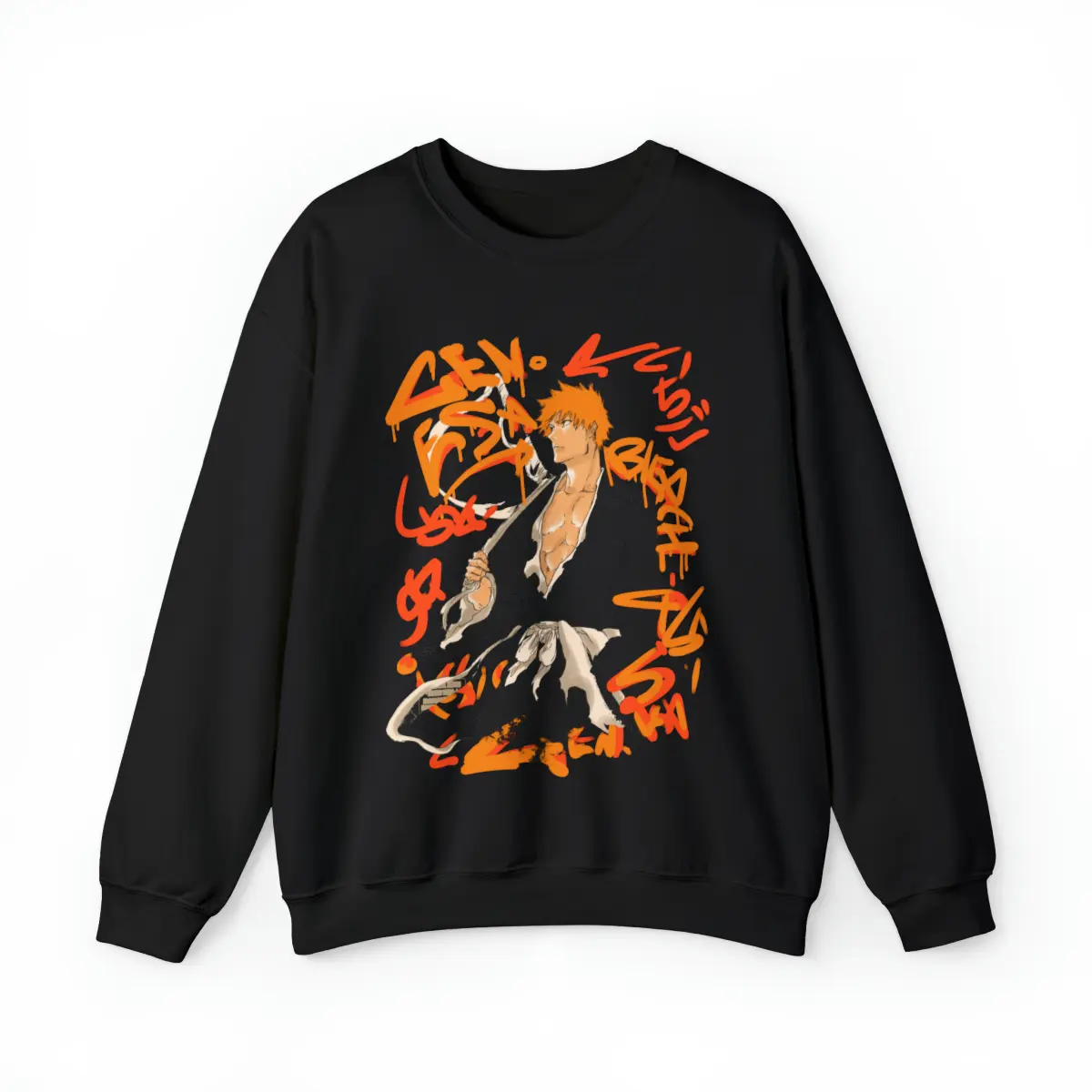 BLEACH Ichigo Kurosaki Cool Streetwear Design Unisex Anime Sweater, Bleach Anime Sweatshirt, Bankai, Anime Merch, Gift For Anime Lovers