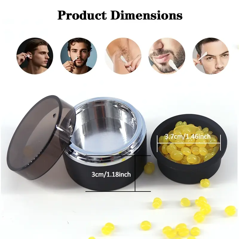 MiNi 10 ml Nose Hair Waxing Tool with Silicone Pot, Wax Warmer, USB Fast Heating Constant Temperature, Home Use for Men and Women, Easy Hair Removal, Hair Removal Wax Beans