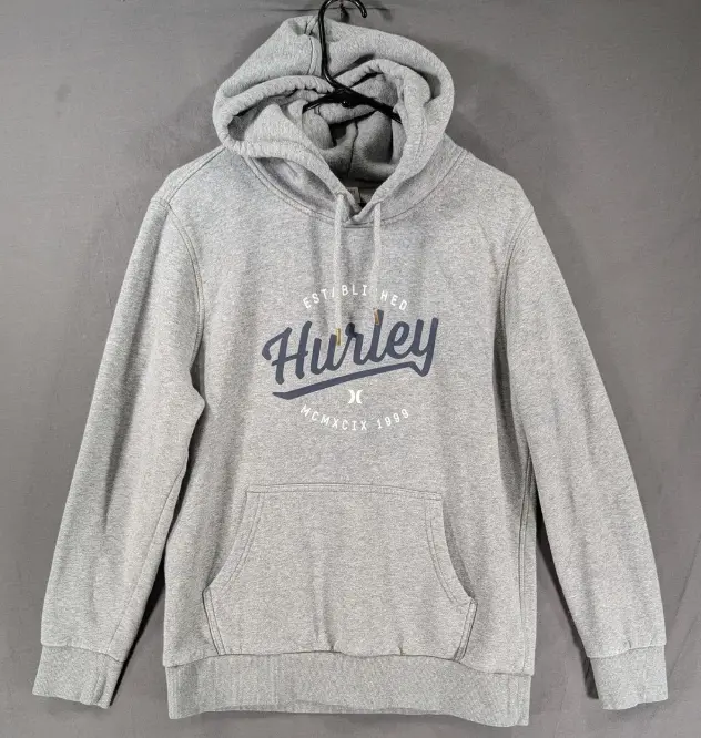 Hurley Mens Gray Established 1999 Graphic Pullover T-shirt, Sweatshirt and Hoodie