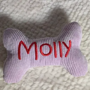 Handcrafted Custom Your Doggy Name On This Chewy Toy with Squeaker New Puppy Gift Custom Dog Toy with Name Embroidered Dog Toy for Dog Personalized Puppy Birthday Pet Gift
