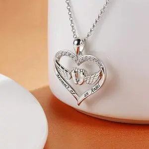 Miscarriage Necklace Loss of Pregnancy Rings  Loss Mommy of an Angel Memorial Jewelry Sympathy Gift for Women Mom (necklace miscarriage)