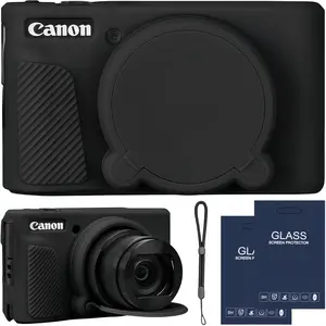 Camera Case for  PowerShot SX740/ SX730 Digital Camera,SX740 HS Case, Soft  Protective Case Removable Lens Cover,Comes with 2 Screen Protectors and 1 Wrist Strap. (Black)
