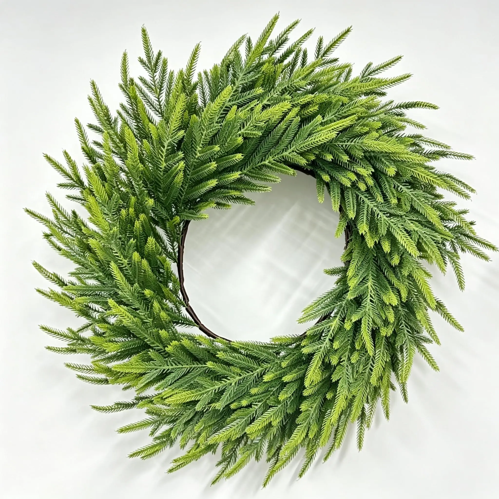 Garvee 24 Inches CNatural Christmas Wreath DIY Front Door Decor | Christmas Greenery Wreath, Full and Lush Dense Branch Coverage, Plain Wreath for Custom Decoration
