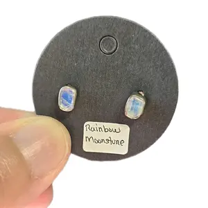 Rainbow Moonstone Earrings