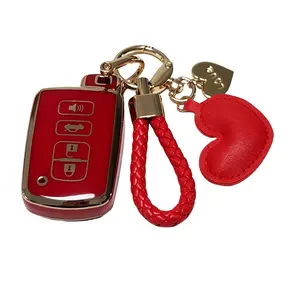 for Toyota Car Key Protection Set, Includes Keychain, Soft Durable Tpu, Fits Toyota Tundra Tacoma Sequoia 4runner Highlander Rav4 Camry Corolla Avalon Car Key Cover Key Case, Car Key Accessory, Car Key Protector, Key Fob Protector, Car Accessories
