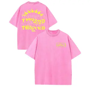 Twisted Tea Vintage-Inspired Men's Cotton T-Shirt - Double-Sided Print, Drop Shoulder Sleeves, High-Quality Thick 230g, Round Neck, Casual Streetwear Top