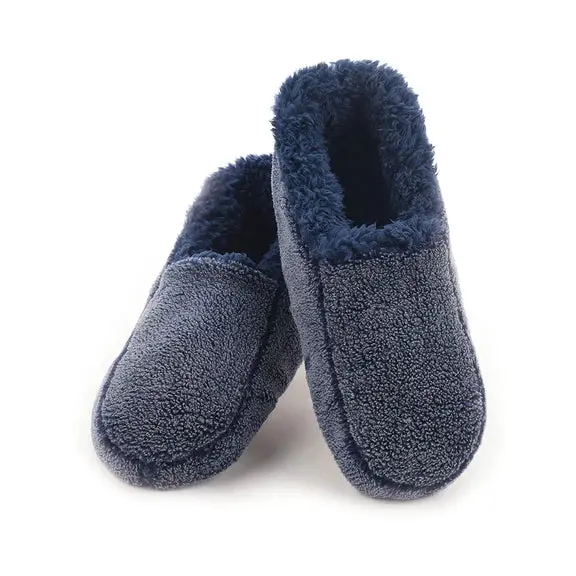 Snoozies Men's 2 Tone Travel Slippers L Navy