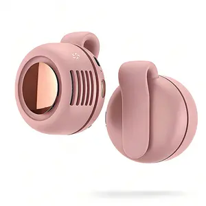 Portable Silent Mini Bladeless Electric Fan, Rechargeable Personal Fan, Adjustable 3-speed Suspended Waist Fan, Rotating Body Fan, Multifunction Portable Fan, Suitable for Outdoor Travel, Rechargeable Wearable Fan