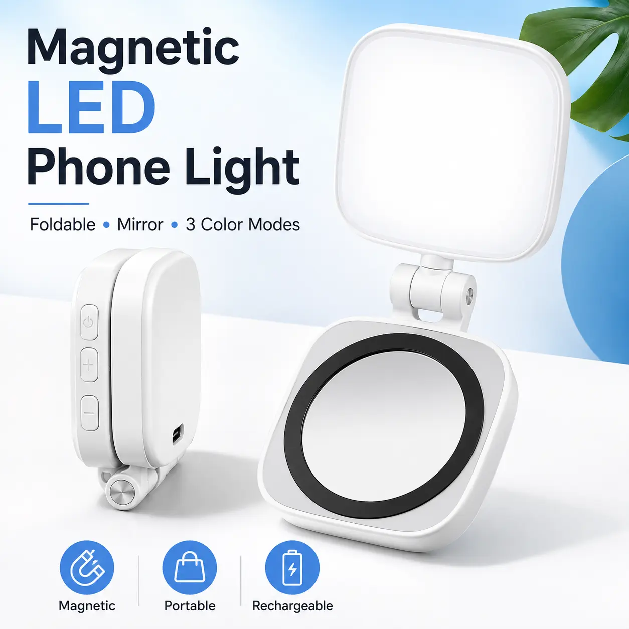Professional Beauty Fill Light, Mobile Photography Fill Light, Portable Fill Light, Pocket-sized Fill Light, 3 Lighting Modes, 9 Brightness Levels, 360° Rotation, Detachable Accessories, Built-in Clip. The Adjustable-brightness Mobile Fill Light Is