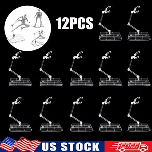 12-Piece Adjustable Doll Action Figure Display Stand, Durable Model Support Base for Collectibles, Toys, and Figurines, Compatible with Most Sizes