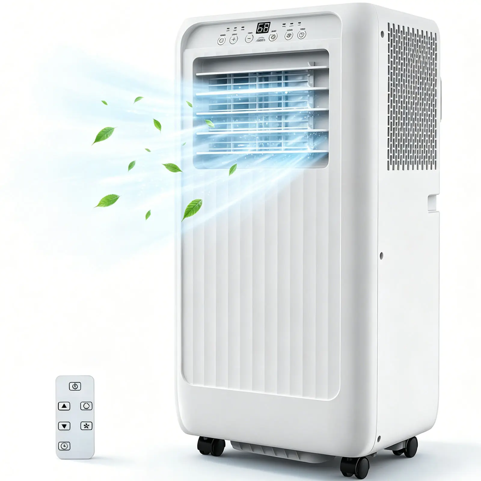 Garvee 10000 BTU Ultra Quiet 4-in-1 Portable Air Conditioner, Energy Efficient Unit with Cooling, Dehumidifier, Fan and Sleep Mode, Equipped with Remote Control & Window Kit, Cools Rooms up to 450 Sq Ft for Bedroom, Office and Dorm Use